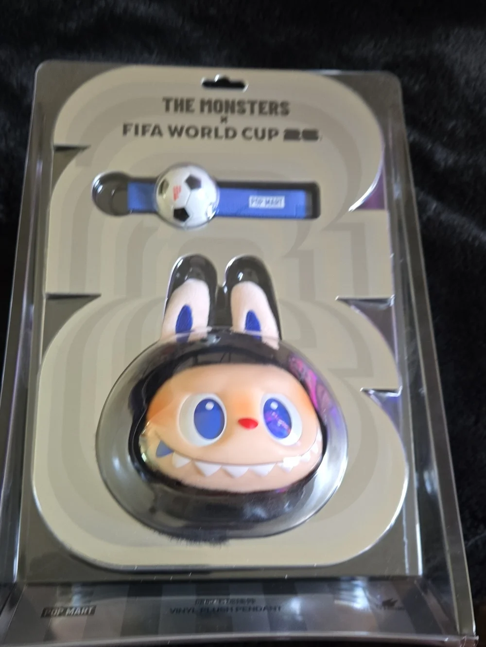 The Monsters FIFA World Cup 26 Bunny Figure - Black & Blue